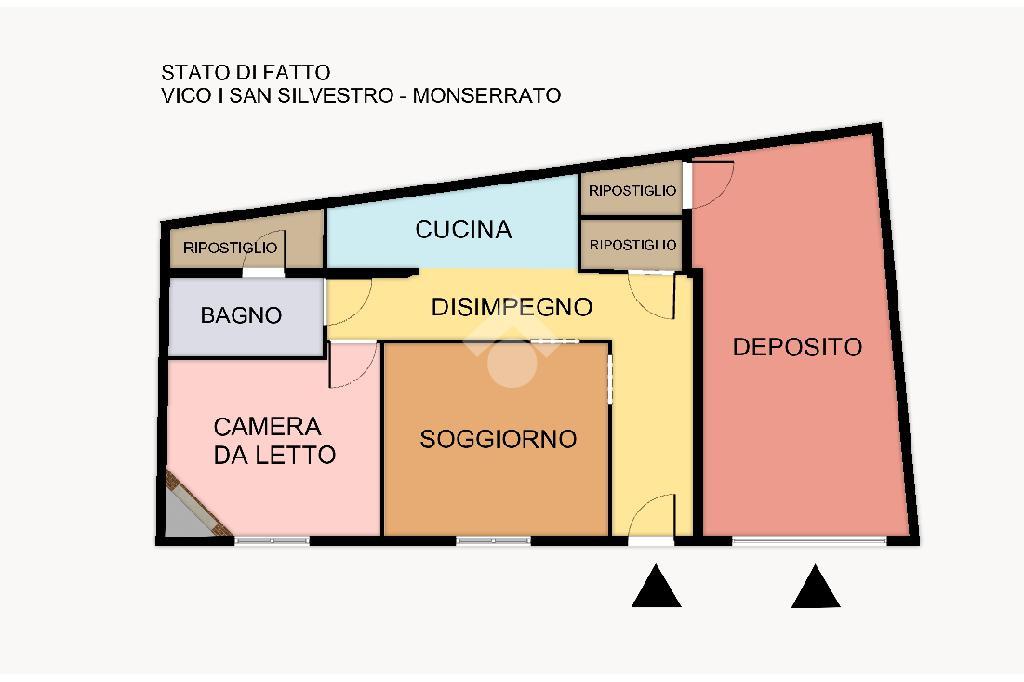 Laboratorio in Vico I° di Via San Silvestro 1, Monserrato, {3} - Planimetria 1