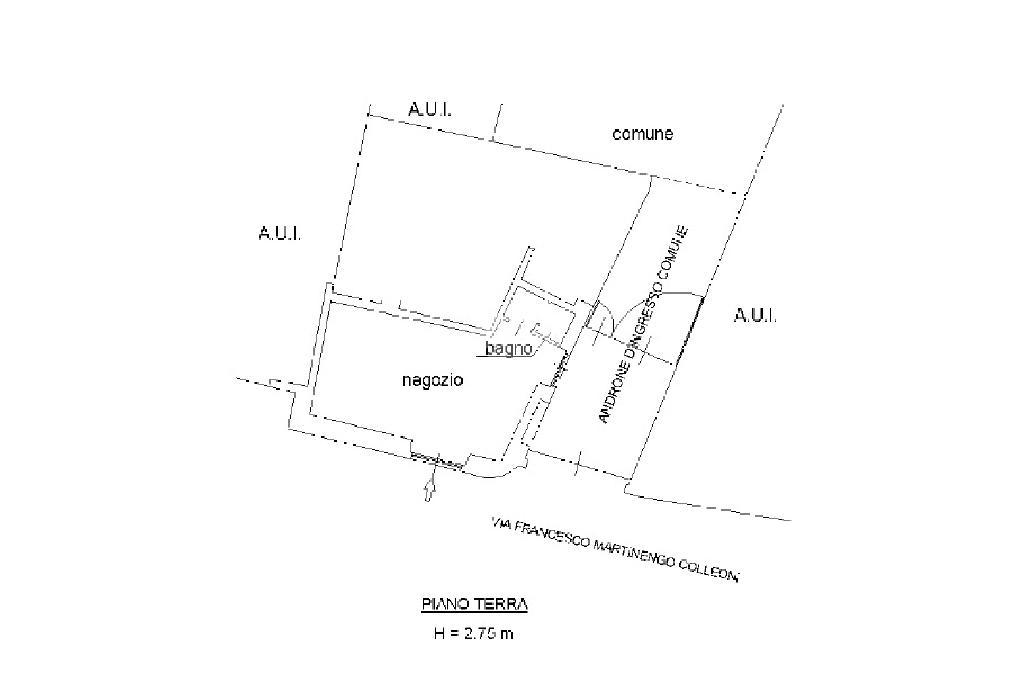Negozio in Via F. Martinengo Colleoni 92, Scanzorosciate, {3} - Planimetria 1
