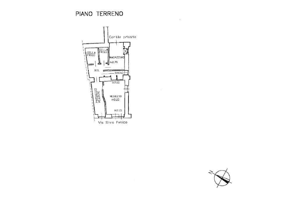 Negozio in Via Silvio Pellico 4, Pinerolo, {3} - Planimetria 1