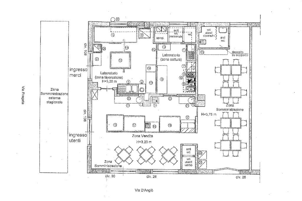 Negozio in Via Luigi d'Angiò 30, Bisceglie, {3} - Planimetria 1