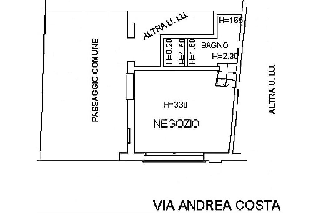 Negozio in Via Andrea Costa 99, Bologna, {3} - Planimetria 1
