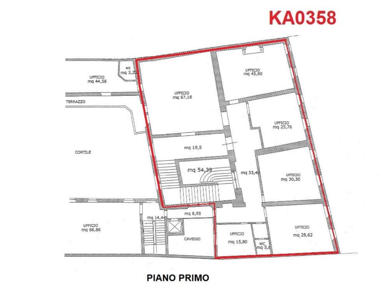Ufficio in Via Berta 88, Reggio Emilia, {3} - Planimetria 1