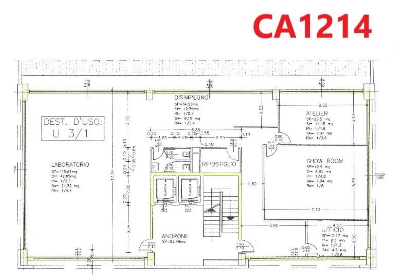 Ufficio in Via Pietro Colletta 8, Reggio Emilia, {3} - Planimetria 1