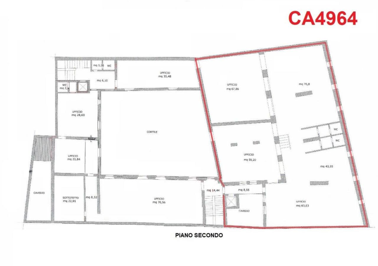 Ufficio in Via Berta 18, Reggio Emilia, {3} - Planimetria 1