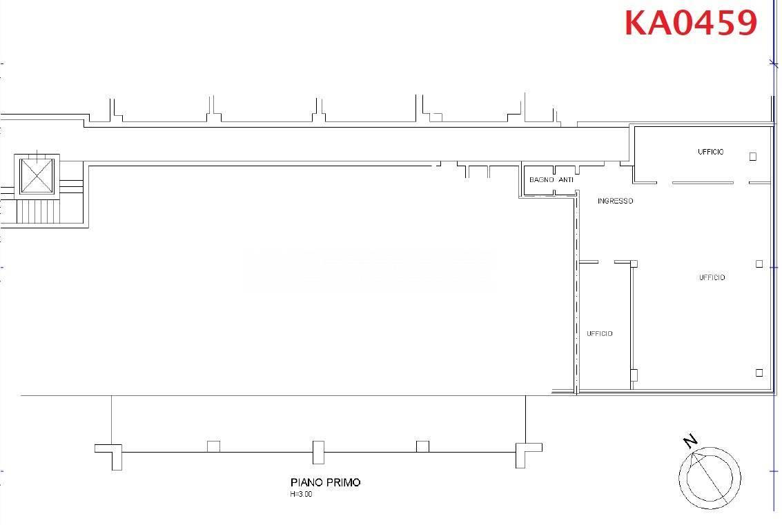 Ufficio in Via Gran Sasso d'Italia 40, Reggio Emilia, {3} - Planimetria 1