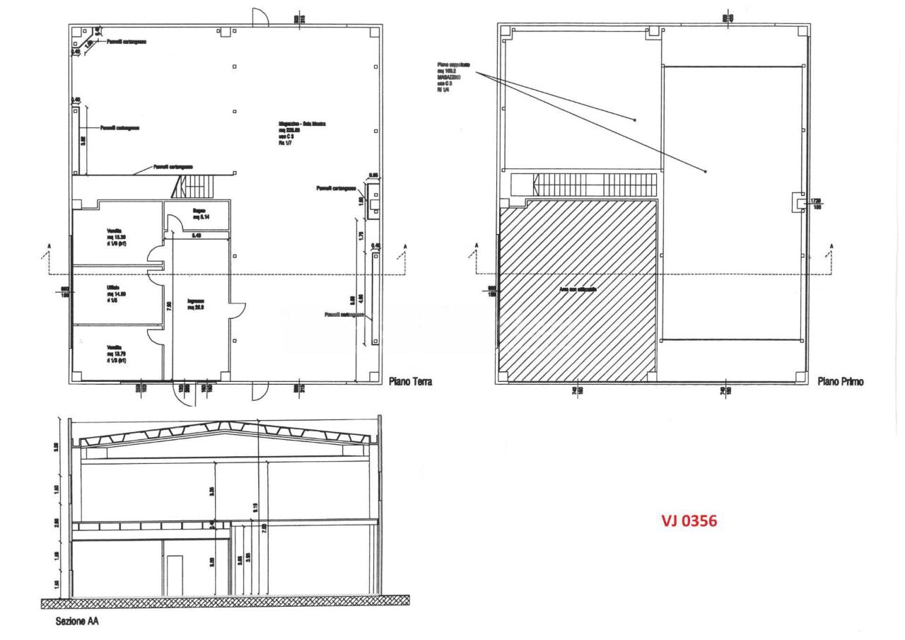 Capannone in Via Giuseppe di Vittorio 3, Reggio Emilia, {3} - Planimetria 1
