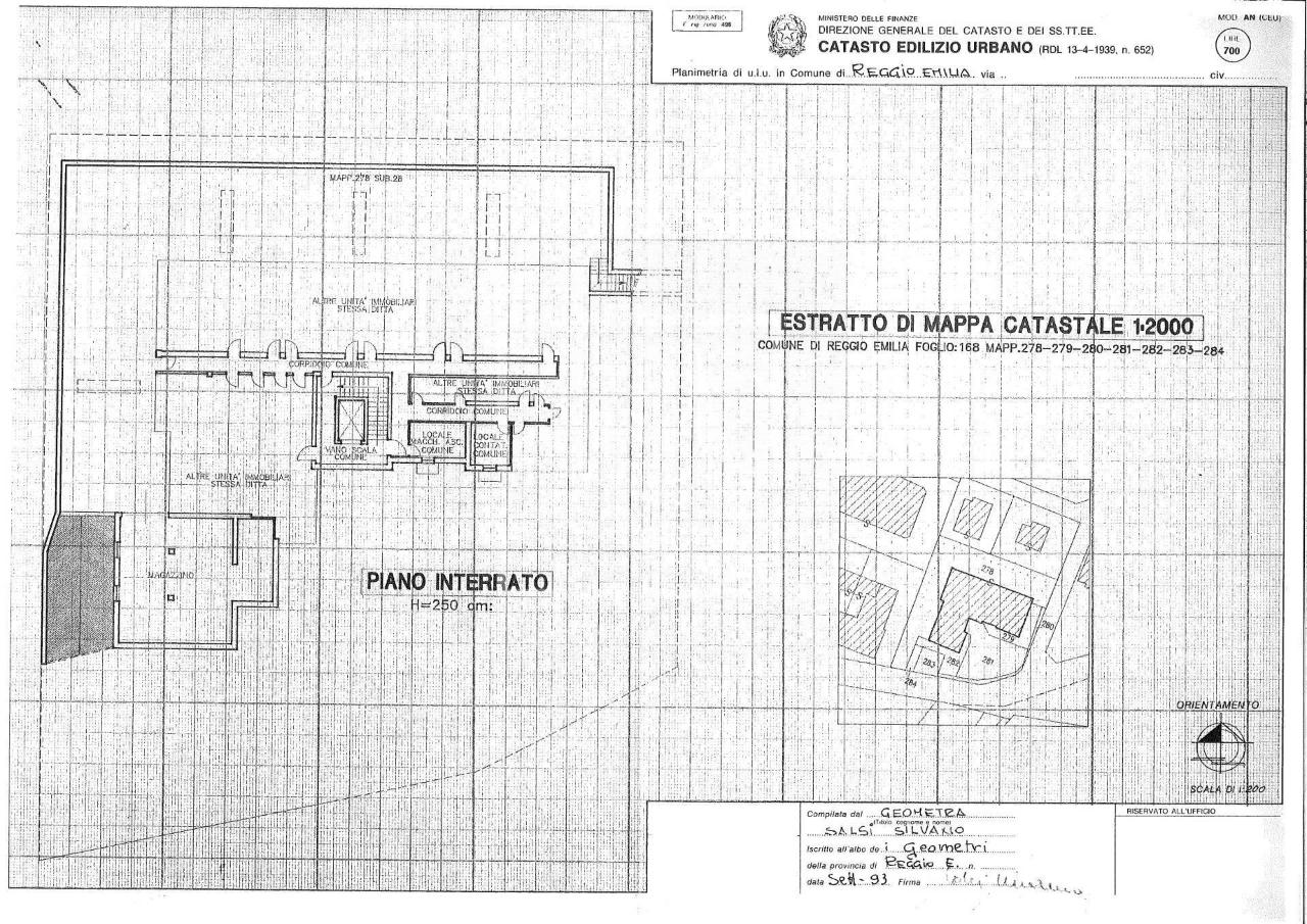 Magazzino in Via Angelo Lustrini 3, Reggio Emilia, {3} - Planimetria 1