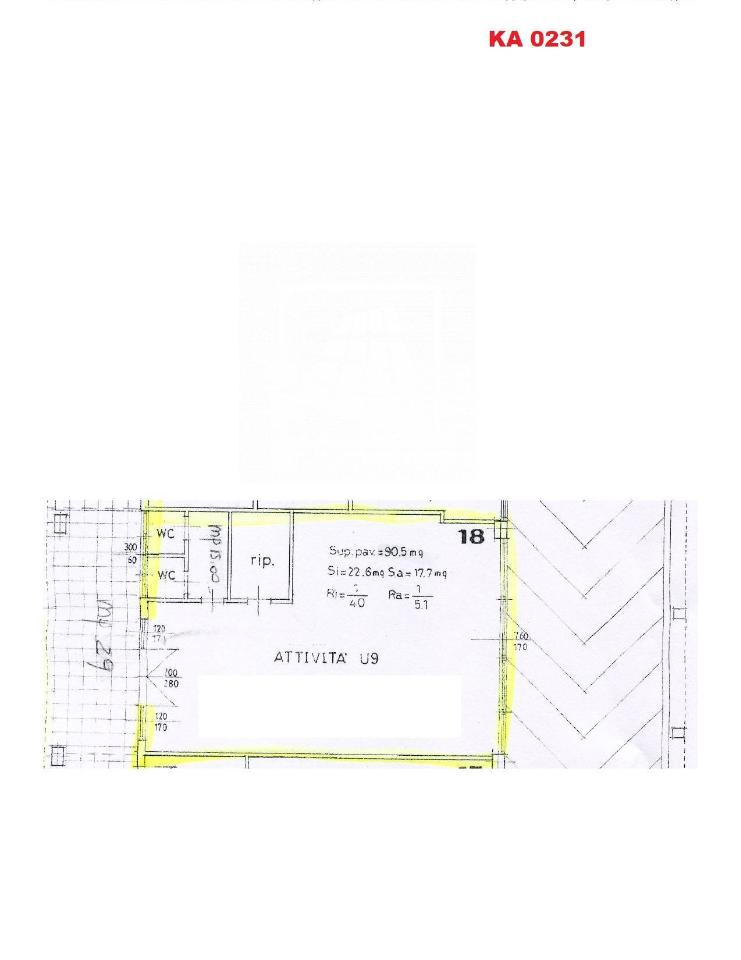 Ufficio in Via del Marinaio 1, Reggio Emilia, {3} - Planimetria 1