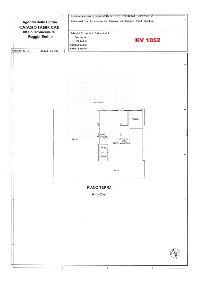 Negozio in Via Gattalupa 20, Reggio Emilia, {3} - Planimetria 1