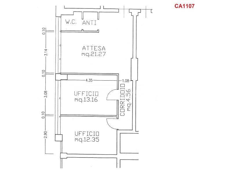 Ufficio in Via Piero Calamandrei 30, Reggio Emilia, {3} - Planimetria 1