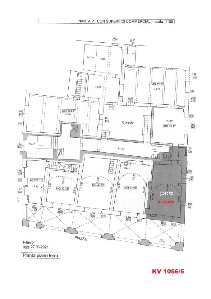 Negozio in Via Luciano Fornaciari 3, Reggio Emilia, {3} - Planimetria 1