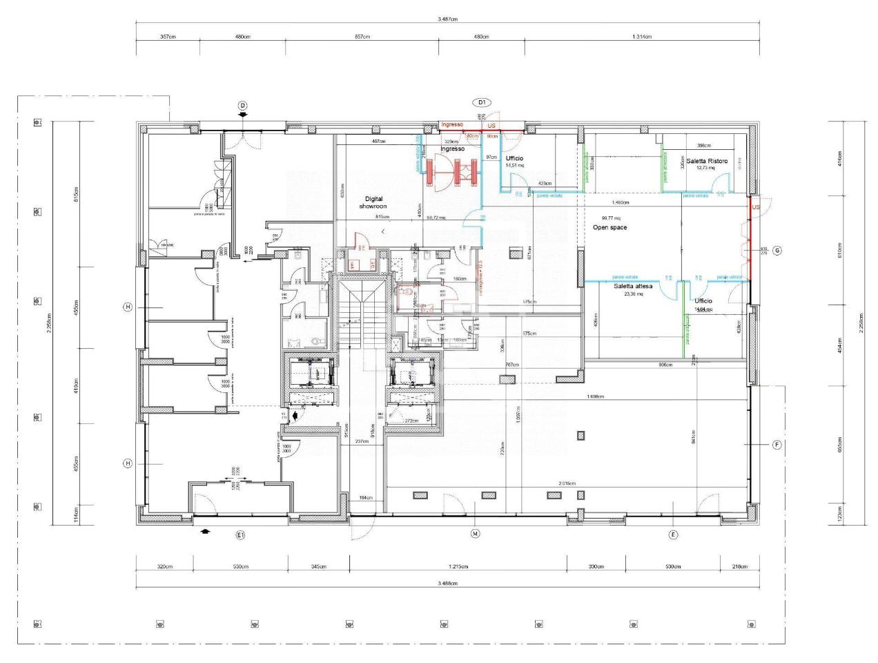 Ufficio in Via Antonio Tegani 16, Reggio Emilia, {3} - Planimetria 1