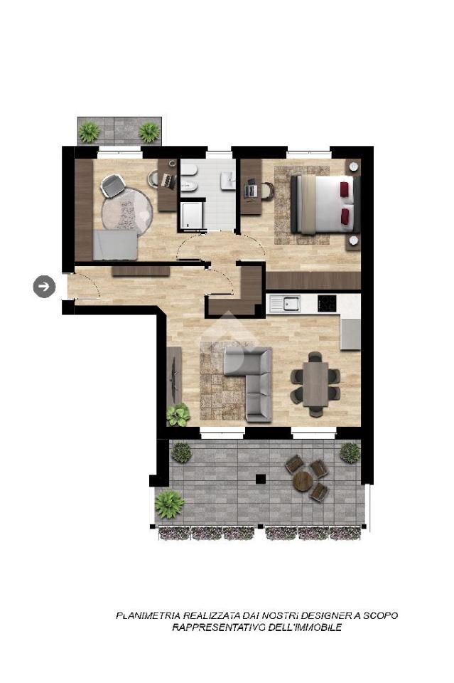 Trilocale in vendita, Via Locatelli 16, Oggiono - Planimetria 1