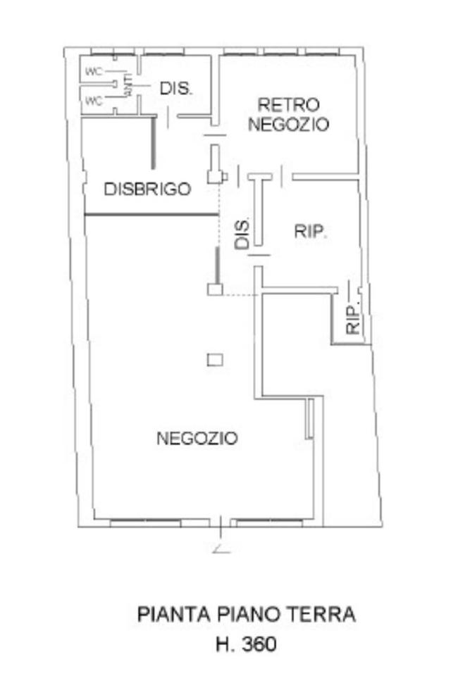 Negozio in Via Beato Pellegrino 8, Padova, {3} - Planimetria 1