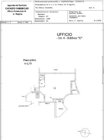 Ufficio in Via Amleto Cencioni 4, L'Aquila, {3} - Planimetria 1