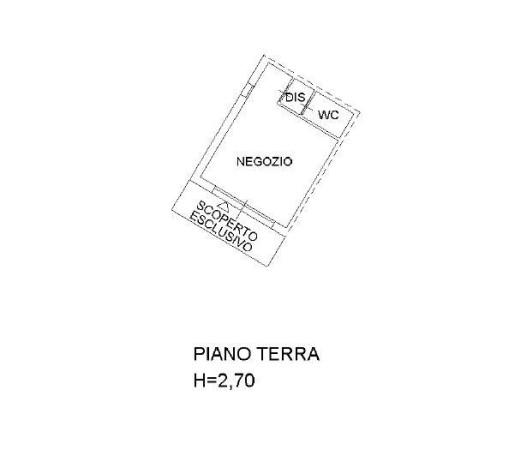 Negozio in Strada della Romagna 115a, Gradara, {3} - Planimetria 1