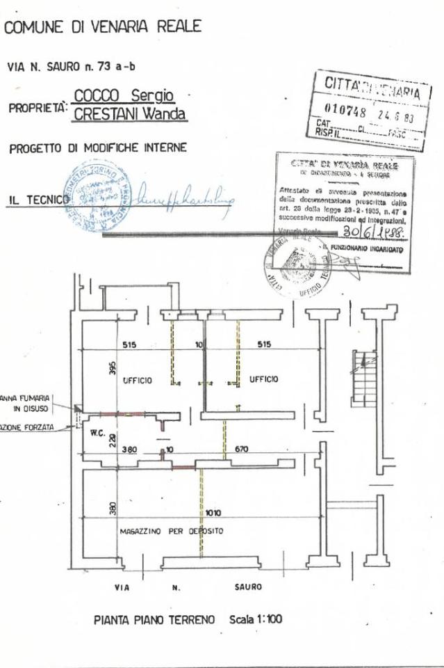 Negozio in Via Nazario Sauro 73, Venaria Reale, {3} - Planimetria 1