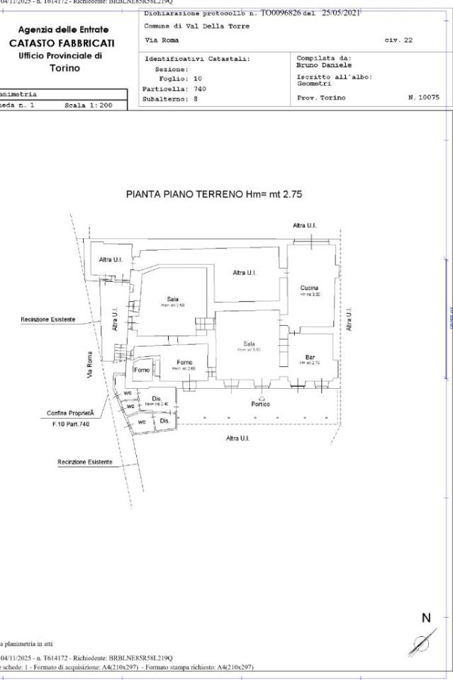 Negozio in Via Roma 22, Val Della Torre, {3} - Planimetria 1