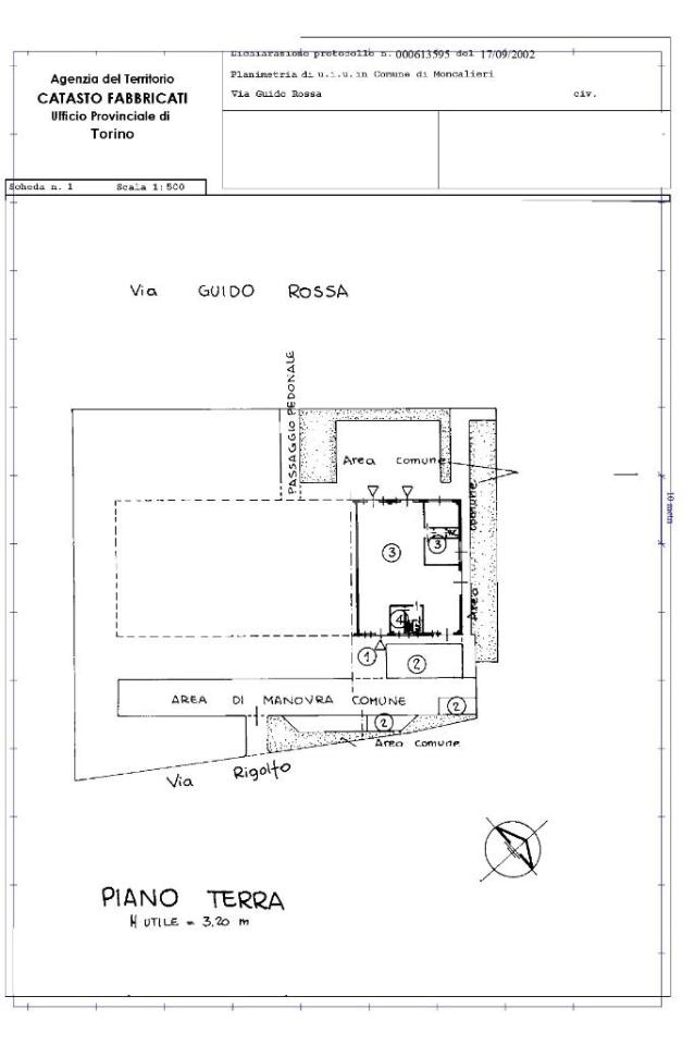 Negozio in Via Guido Rossa 5, Moncalieri, {3} - Planimetria 1
