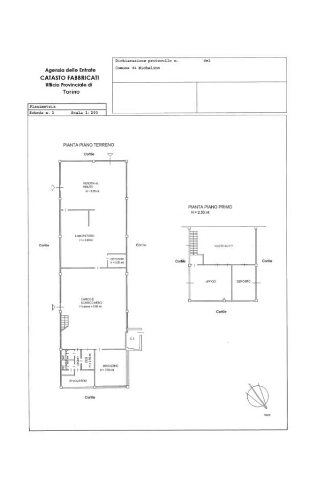 Capannone in Via Torino 354, Nichelino, {3} - Planimetria 1
