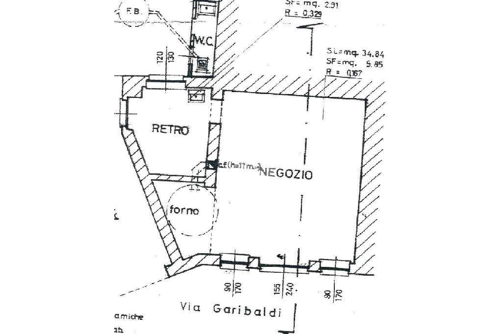 Negozio in Via G. Garibaldi 2, Boffalora Sopra Ticino, {3} - Planimetria 1