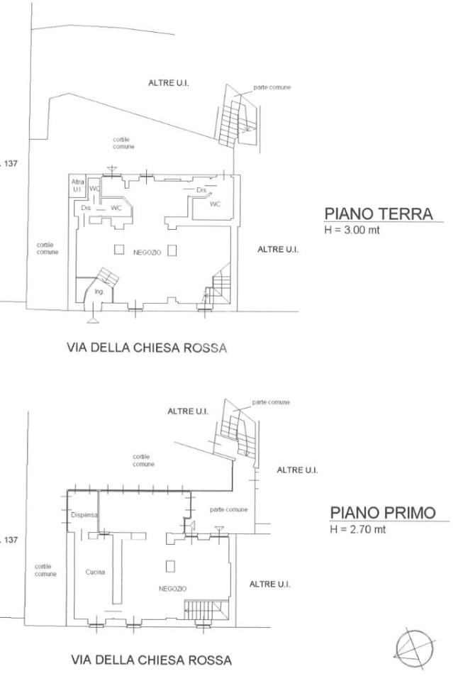 Negozio in Via della Chiesa Rossa, Milano, {3} - Planimetria 1