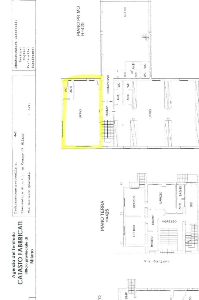 Ufficio in Via Bernardo Quaranta, Milano, {3} - Planimetria 1