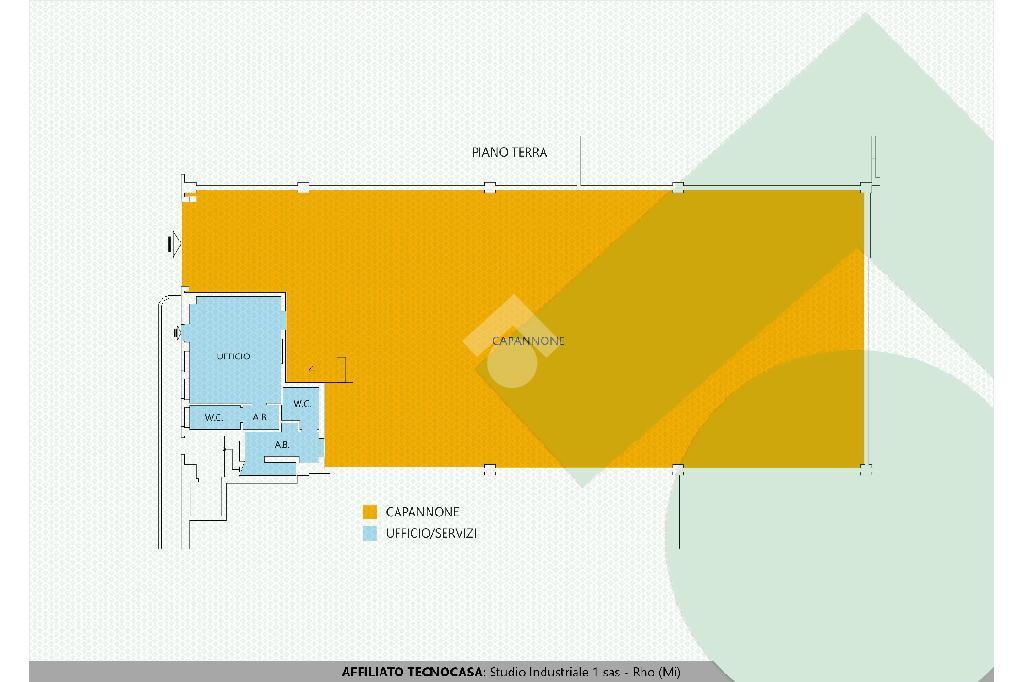 Capannone in Via Alcide De Gasperi 109, Rho, {3} - Planimetria 1