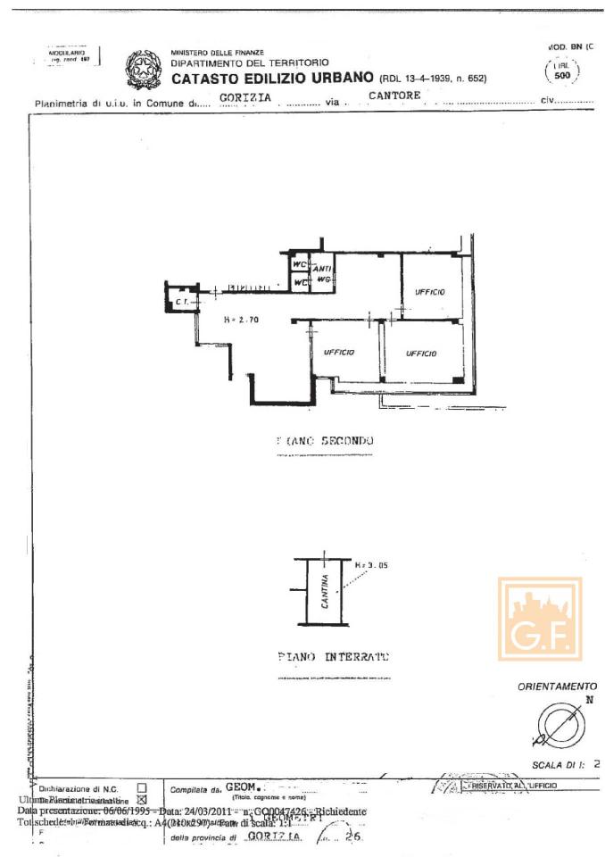 Ufficio in Via Generale Cantore 2, Gorizia, {3} - Planimetria 1