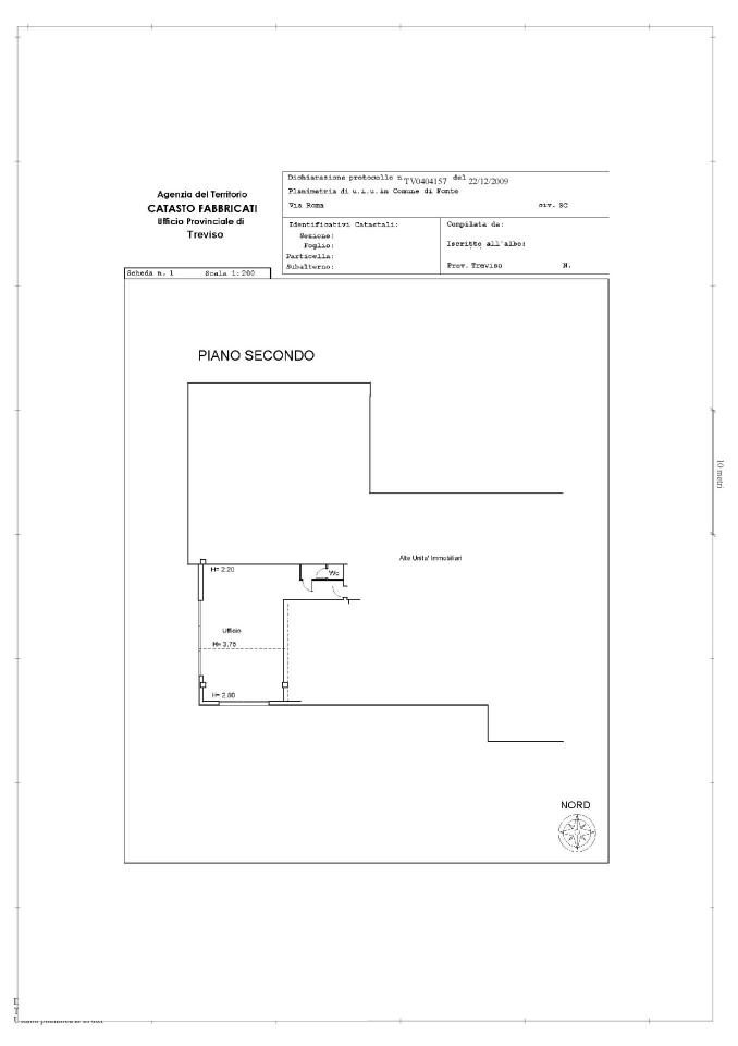 Ufficio in Via Roma, Fonte, {3} - Planimetria 1