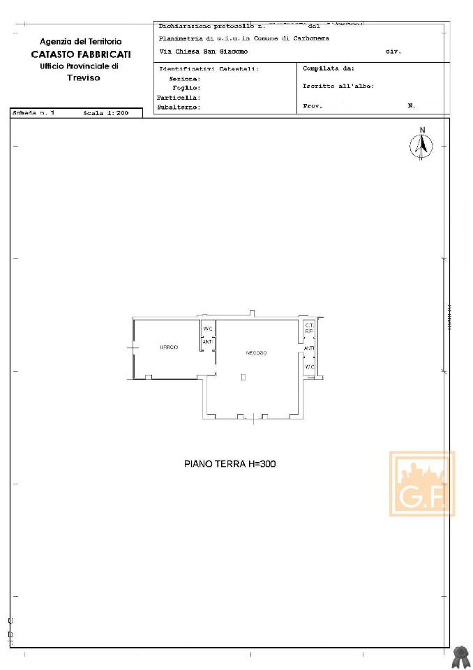 Negozio in Vicolo delle Risorgive 10/12, Carbonera, {3} - Planimetria 1