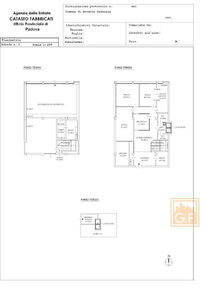 Ufficio in Via Panà, Noventa Padovana, {3} - Planimetria 1