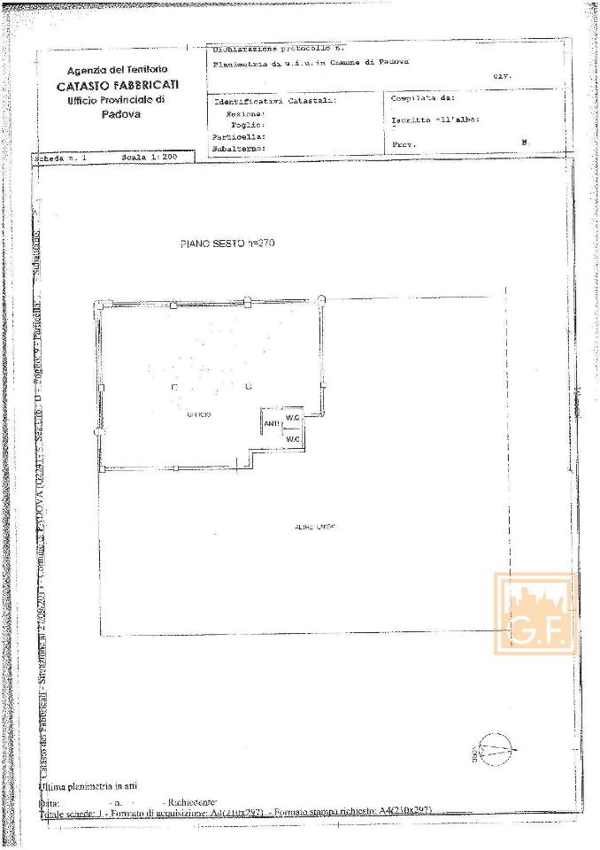 Ufficio in Viale della Navigazione Interna, Padova, {3} - Planimetria 1