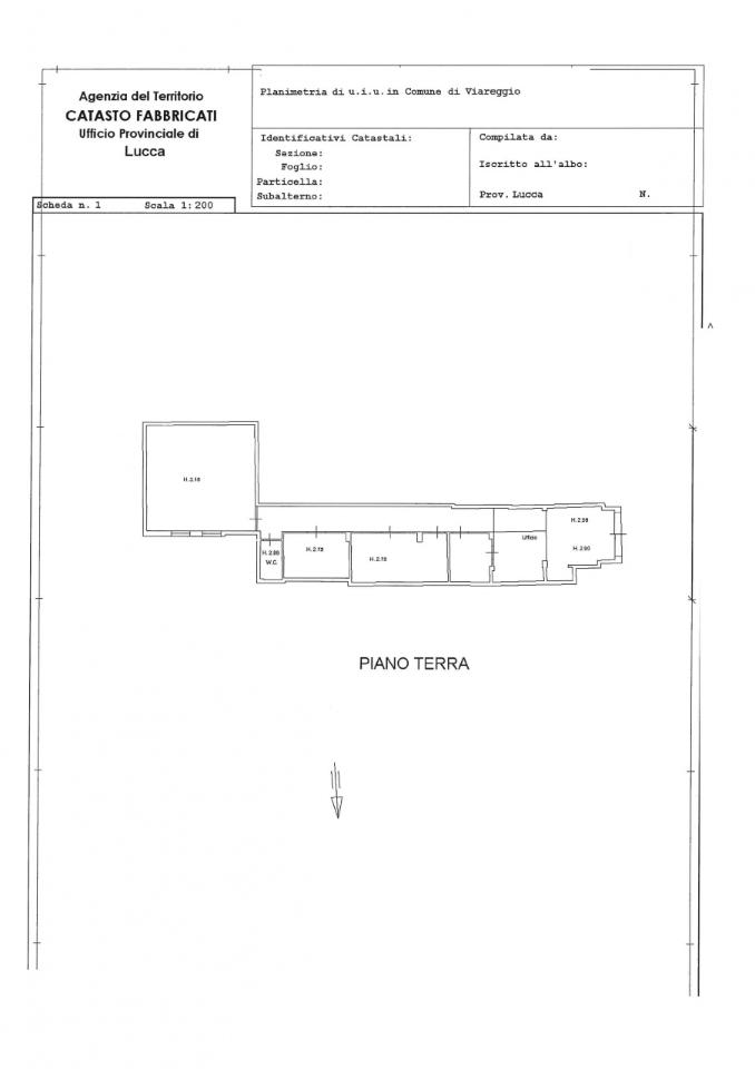 Palazzina commerciale in , Viareggio, {3} - Planimetria 1
