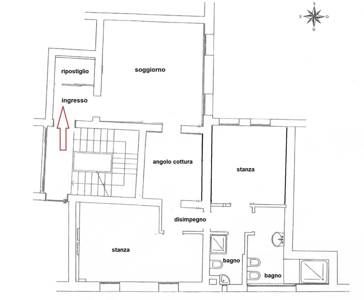 Quadrilocale in vendita, Riva De Biasio, Venezia - Planimetria 1