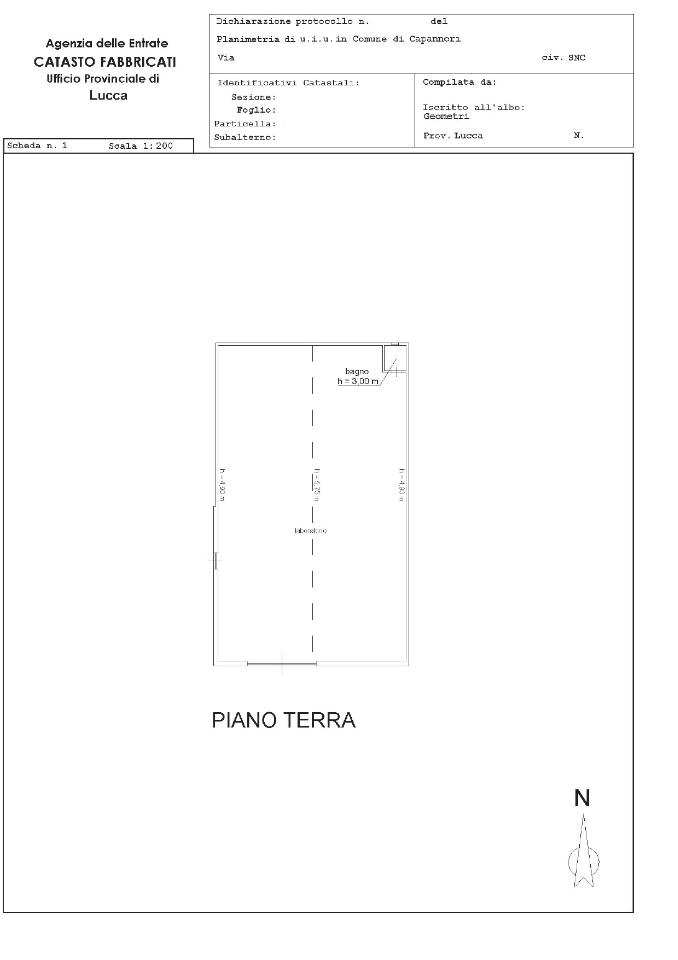 Capannone in Pesciatina, Capannori, {3} - Planimetria 1