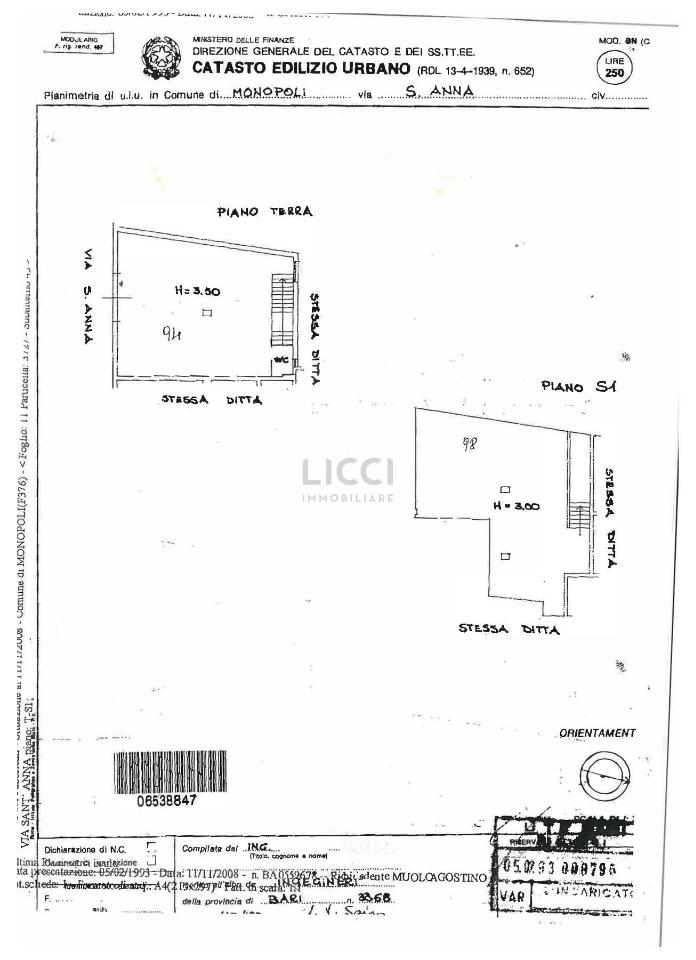 Negozio in Via S. Anna 55, Monopoli, {3} - Planimetria 1