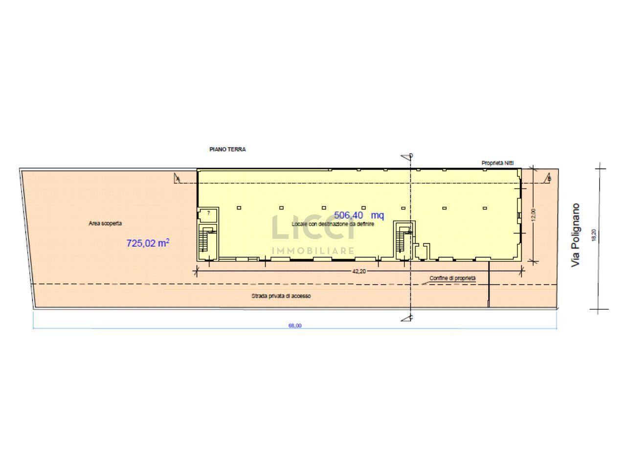 Capannone in Via Polignano 42, Castellana Grotte, {3} - Planimetria 1