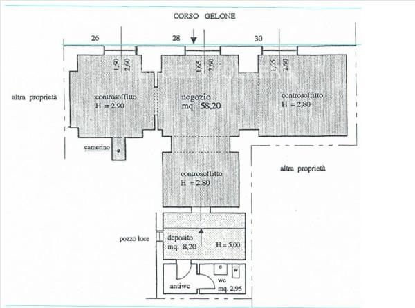 Negozio in Corso Gelone, Siracusa, {3} - Planimetria 1