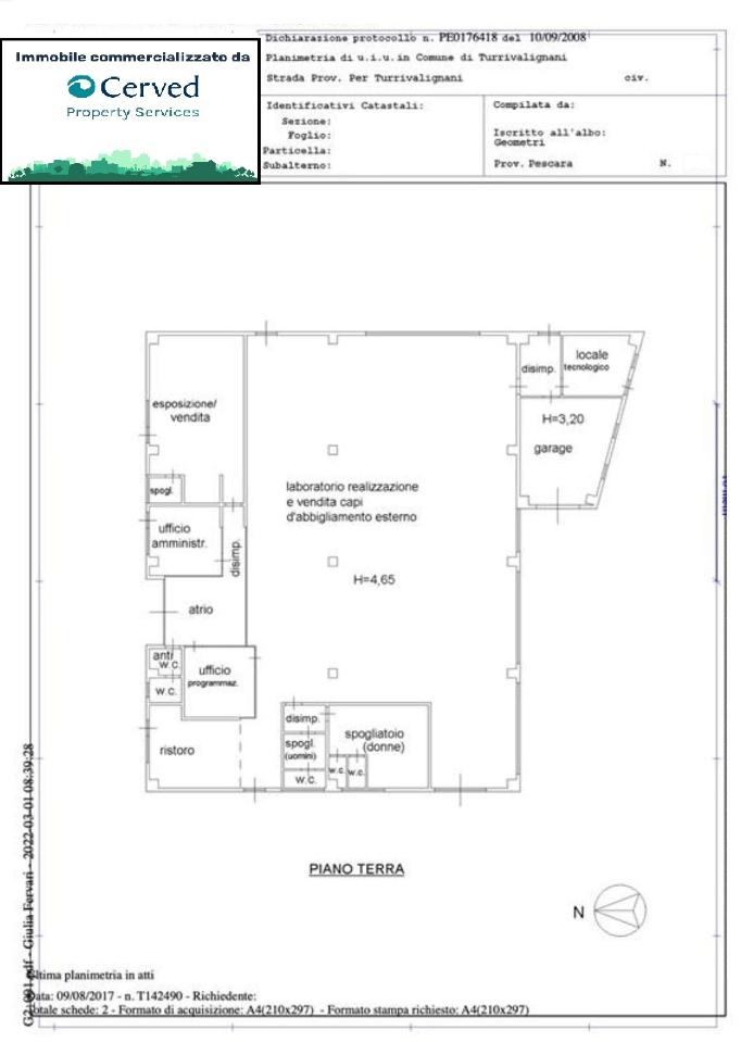 Palazzina commerciale in Strada Provinciale 41, Turrivalignani, {3} - Planimetria 1