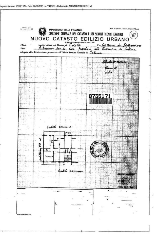 Quadrilocale in Via Gaetano di Giovanni, 37, Catania - Planimetria 1