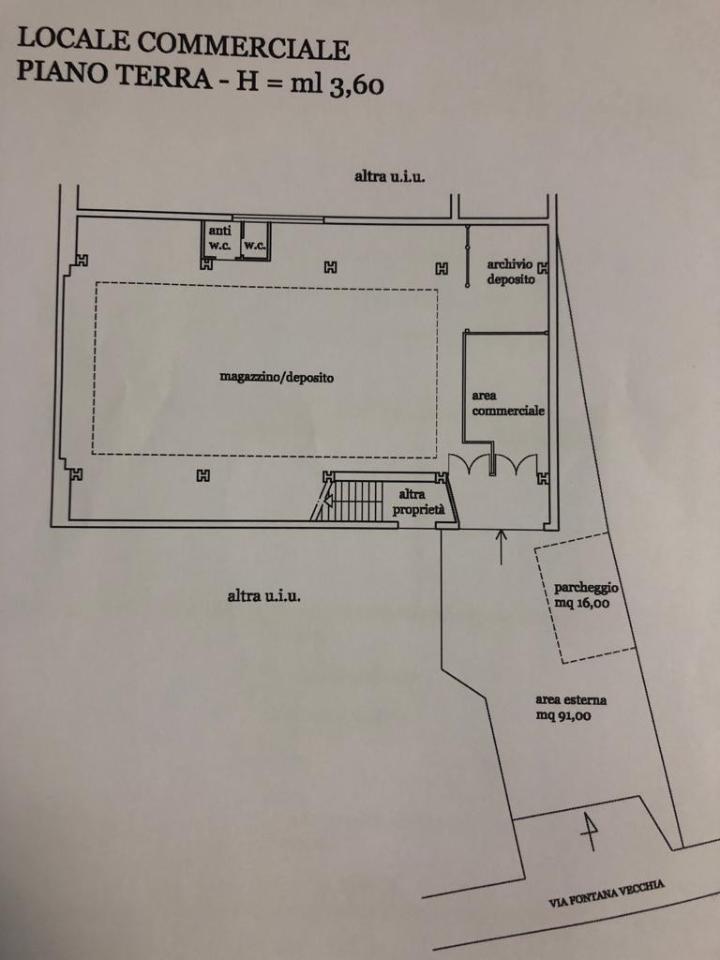 Negozio in Via Fontana Vecchia, Frascati, {3} - Planimetria 1