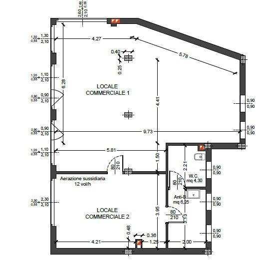 Negozio in Piazza Mazzini, San Giorgio Su Legnano, {3} - Planimetria 1