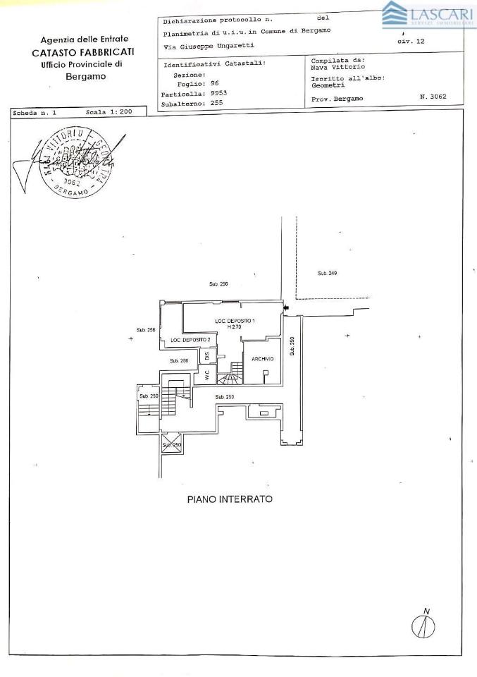 Magazzino in Via Giuseppe Ungaretti 12, Bergamo, {3} - Planimetria 1