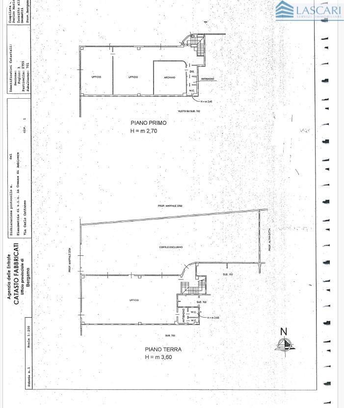 Ufficio in Via C. Cattaneo, Ambivere, {3} - Planimetria 1