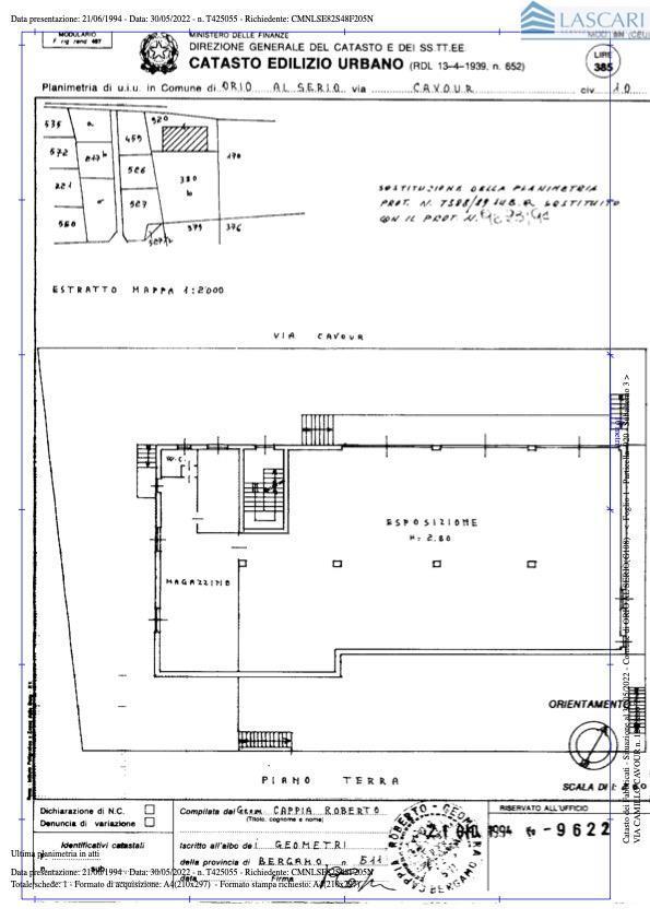 Palazzina commerciale in Via Camillo Benso di Cavour, Orio Al Serio, {3} - Planimetria 1