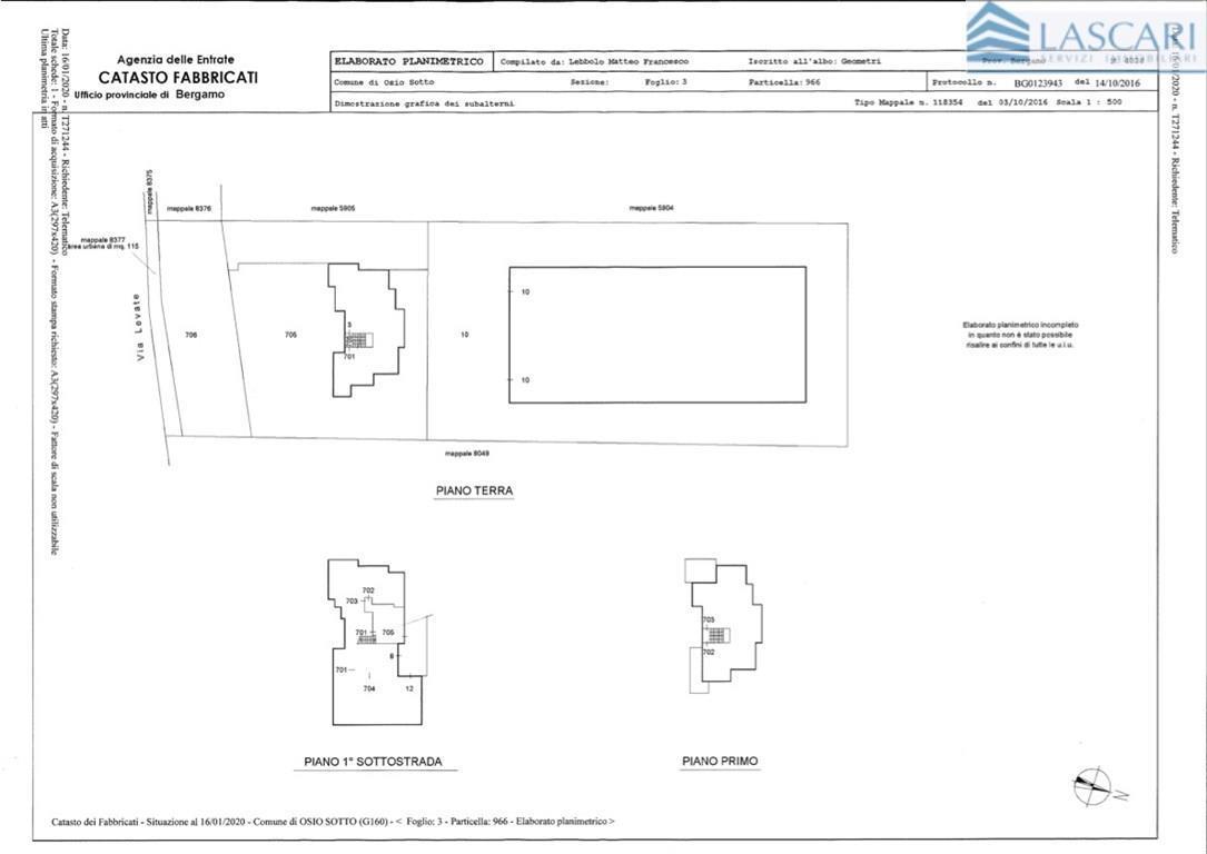 Capannone in Via Levate 41, Osio Sotto, {3} - Planimetria 1
