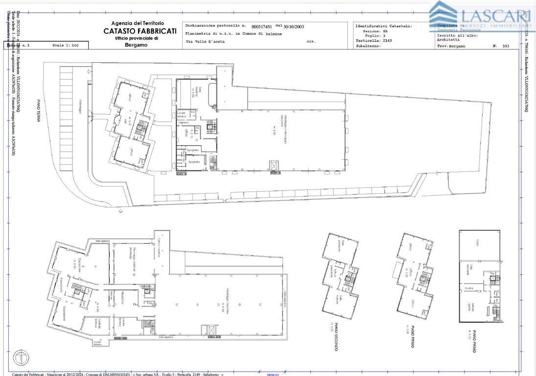 Ufficio in Via Valle d'Aosta, Dalmine, {3} - Planimetria 1