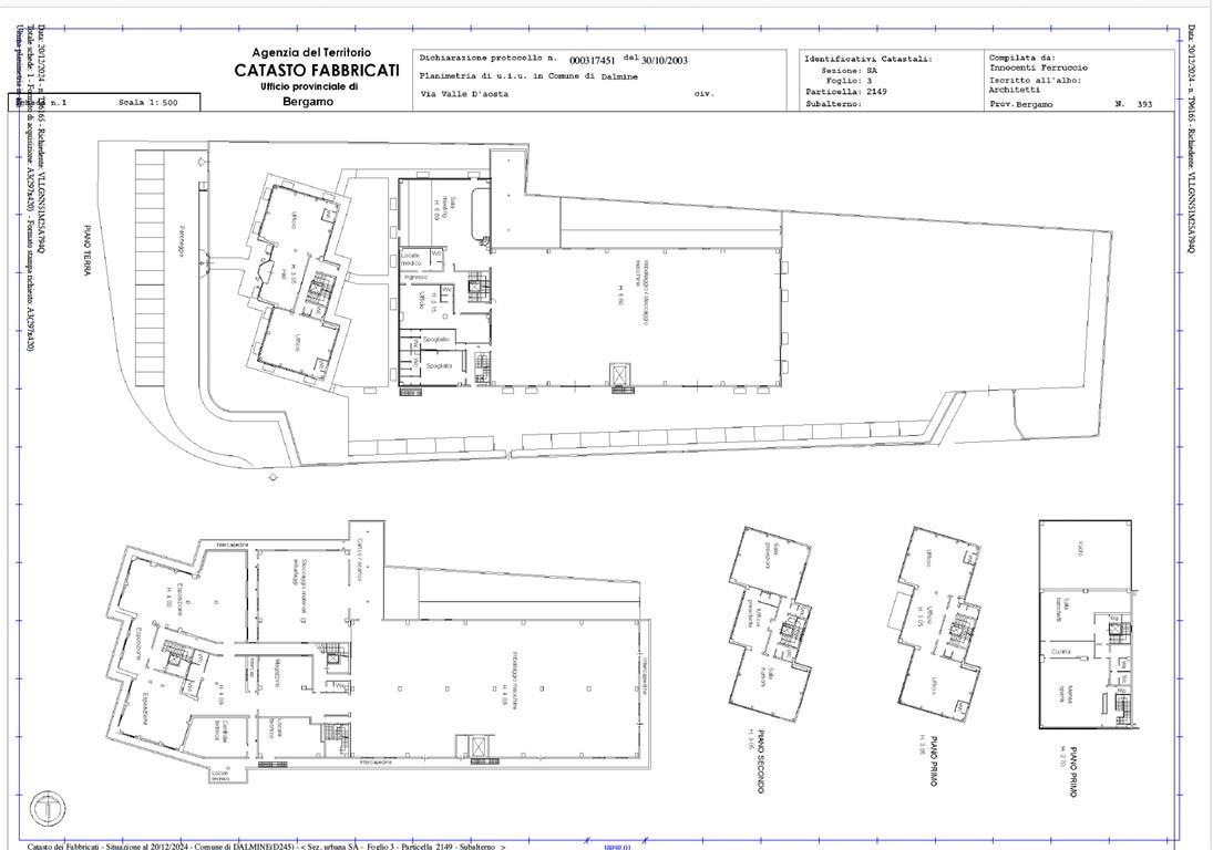 Palazzina commerciale in Via Valle d'Aosta, Dalmine, {3} - Planimetria 1