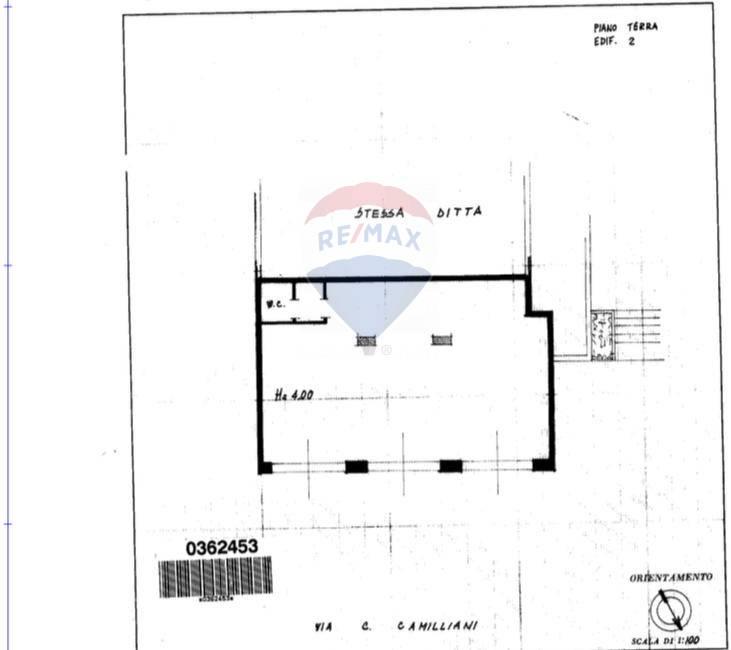 Negozio in Via Camillo Camilliani 20, Palermo, {3} - Planimetria 1